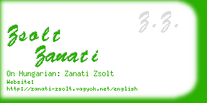 zsolt zanati business card